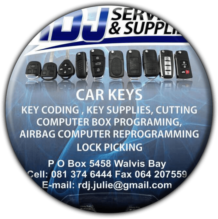 RDJ Services & Supplies Car Keys - Locksmiths in Walvis Bay, Namibia